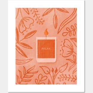 Scented Candle (Orange) Posters and Art